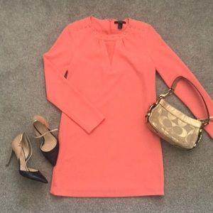 Coral shift dress